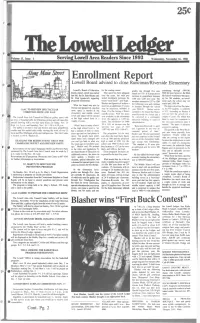 Enrollment Report Lowell Board Advised to Close Runciman/Riverside Elementary L Lowell's Board of Education for the Reading Center