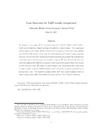 Loss Functions for LGD Presented by Leymarie