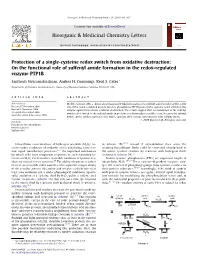 Protection of a Single-Cysteine Redox Switch from Oxidative Destruction: on the Functional Role of Sulfenyl Amide Formation in the Redox-Regulated Enzyme PTP1B