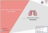 Respiratory Block Physiology 439 Team Work