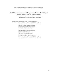 Stock Block Establishment and Manipulation to Enhance Rootability of Superior Forms of Oaks for Western Gardens