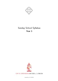 Sunday School Syllabus Year 3