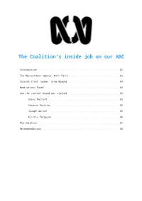 The Coalition's Inside Job on Our