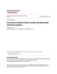 The Reaction of Platinum Triamine Complex with Different DNA and Protein Complexes
