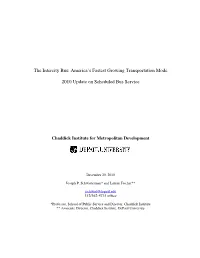 2010 Update on Scheduled Bus Service