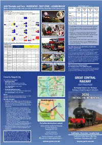 2020 Timetable and Fares: RUDDINGTON