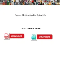 Camper Modification for Better Life