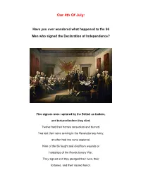 Declaration of Independence Signers