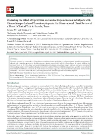 Evaluating the Effect of Oprelvekin on Cardiac Repolarization in Subjects with Chemotherapy-Induced Thrombocytopenia: an Observa