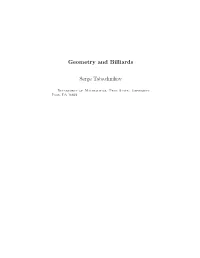 Geometry and Billiards