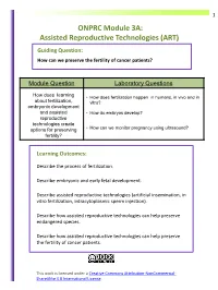 ONPRC Module 3A: Assisted Reproductive Technologies (ART)