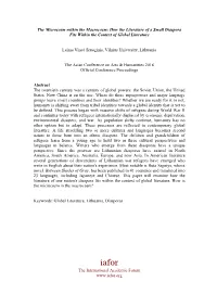 The Microcosm Within the Macrocosm: How the Literature of a Small Diaspora Fits Within the Context of Global Literature