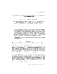 The Nucleotide Sequence of Barley Strain of Wheat Dwarf Virus Isolated in Hungary