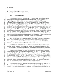 9.3 PISGAH 1 2 3 9.3.1 Background and Summary of Impacts 4 5 6 9.3
