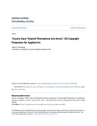 "Courts Have Twisted Themselves Into Knots": US Copyright Protection for Applied Art