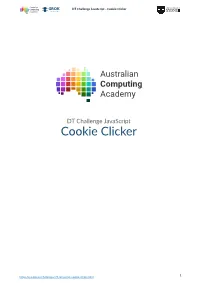 DT Challenge Javascript ‑ Cookie Clicker