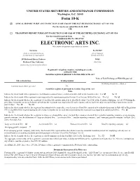 ELECTRONIC ARTS INC. (Exact Name of Registrant As Specified in Its Charter)