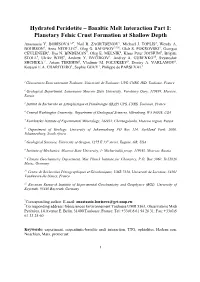 Hydrated Peridotite – Basaltic Melt Interaction Part I: Planetary Felsic Crust Formation at Shallow Depth Anastassia Y