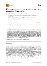 Imaging Analysis and Digital Restoration of the Holy Face of Manoppello—Part I