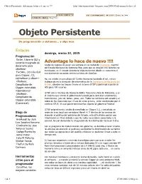 Objeto Persistente: Advantage Lo Hace De Nuevo !!!!