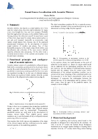 Sound Source Localisation with Acoustic Mirrors