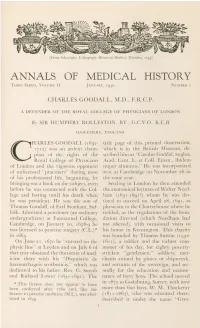 Charles Goodall, M.D., F.R.C.P