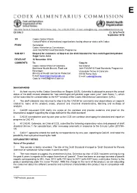 CX 5/10.2 CL 2018/74-CS September 2018 to Codex Contact Points
