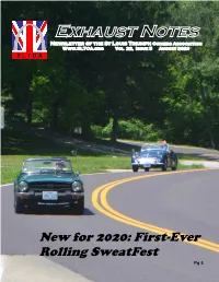New for 2020: First-Ever Rolling Sweatfest YFE Pg 5 1 See Page 3