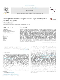 Securing Forests from the Scourge of Chestnut Blight: the Biopolitics of Nature and Nation