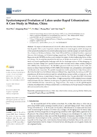 Spatiotemporal Evolution of Lakes Under Rapid Urbanization: a Case Study in Wuhan, China
