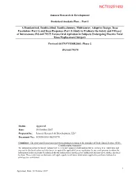 Statistical Analysis Plan – Part 1