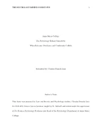 The Psychology Behind Jonestown: When Extreme Obedience and Conformity Collide Abstract 2