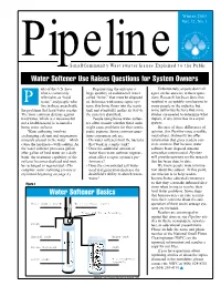 Water Softener Use Raises Questions for System Owners