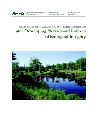 6 Developing Metrics and Indexes of Biological Integrity