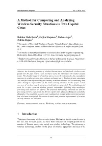 A Method for Comparing and Analyzing Wireless Security Situations in Two Capital Cities