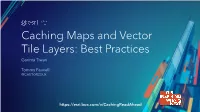 Caching Maps and Vector Tile Layers: Best Practices Garima Tiwari