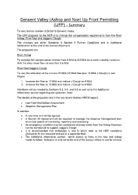 Derwent Valley (Ashop and Noe) up Front Permitting (UFP) - Summary