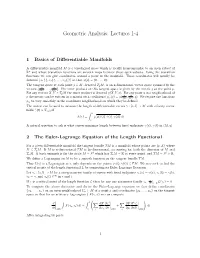 Geometric Analysis: Lectures 1-4