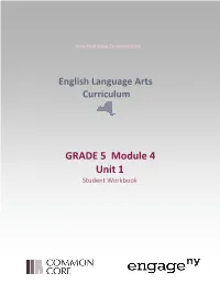 GRADE 5 Module 4 Unit 1 Student Workbook