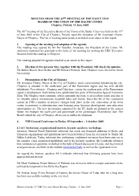 Minutes from the 25Th Meeting of the Executive