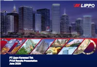 PT Lippo Karawaci Tbk FY19 Results Presentation June 2020 Shareholder Structure