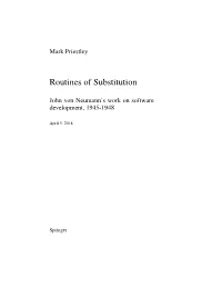 Routines of Substitution
