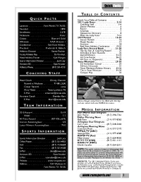 2011 TWU VB Media Guide.Qxp