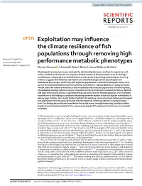 Exploitation May Influence the Climate Resilience of Fish Populations