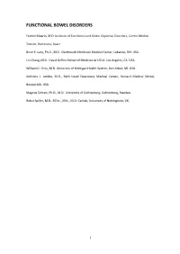Functional Bowel Disorders