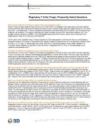 Regulatory T Cells (Tregs): Frequently Asked Questions