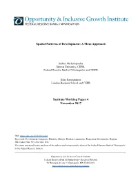 Spatial Patterns of Development: a Meso Approach