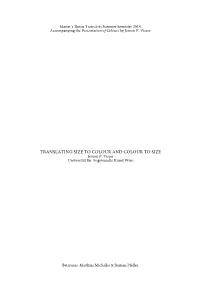TRANSLATING SIZE to COLOUR and COLOUR to SIZE Jeroen P