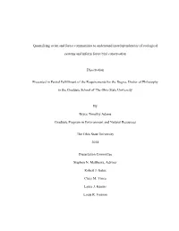 1 Quantifying Avian and Forest Communities to Understand