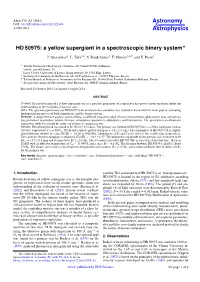 A Yellow Supergiant in a Spectroscopic Binary System?